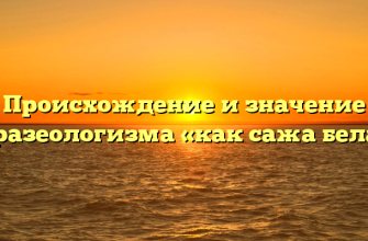 Происхождение и значение фразеологизма «как сажа бела»