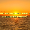 «Ввысь» или «в высь» — как правильно пишется слово?