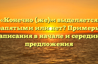 «Конечно (же)»: выделяется запятыми или нет? Примеры написания в начале и середине предложения