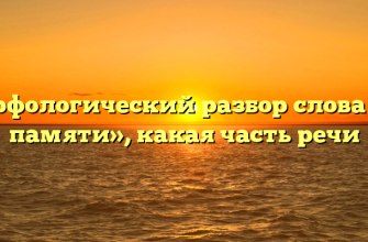 Морфологический разбор слова «по памяти», какая часть речи