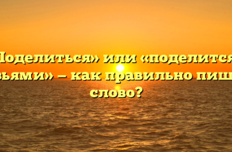 «Поделиться» или «поделится с друзьями» — как правильно пишется слово?