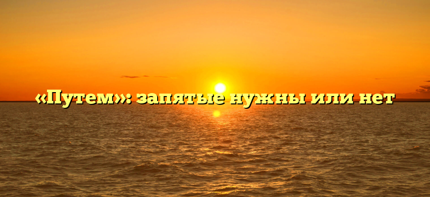 «Путем»: запятые нужны или нет